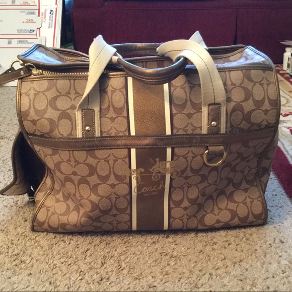 coach signature pet carrier